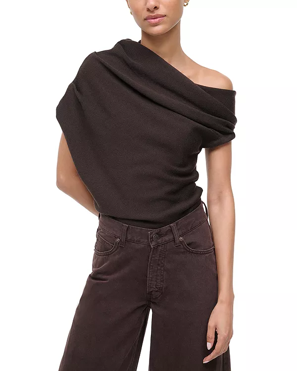 Асимметричный свитер Мейбл Staud, коричневый
Асимметричный свитер Мейбл Staud, коричневый