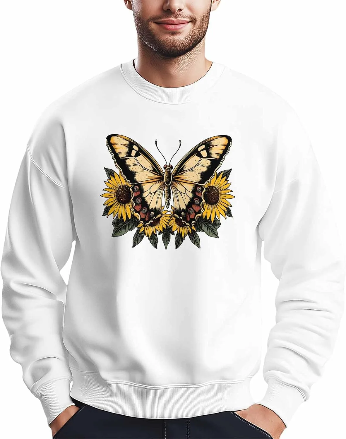 Мужской свитшот с принтом Yellow Butterfly Sunflower Flowers, лонгслив Winvebermior
Мужской свитшот с принтом Yellow Butterfly Sunflower Flowers, лонгслив Winvebermior