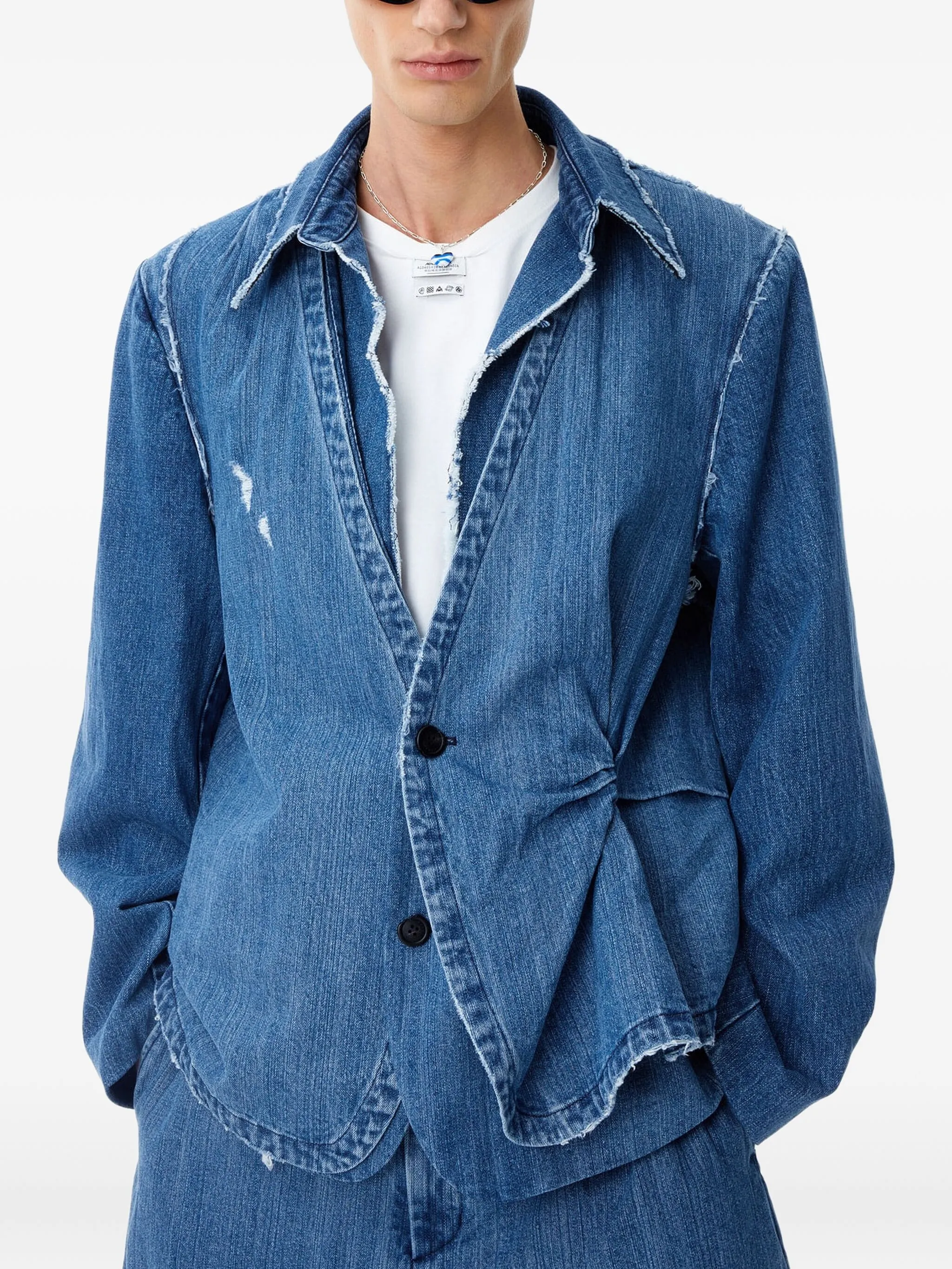 Джинсовая куртка с бахромой Ader Error, синий
Джинсовая куртка с бахромой Ader Error, синий