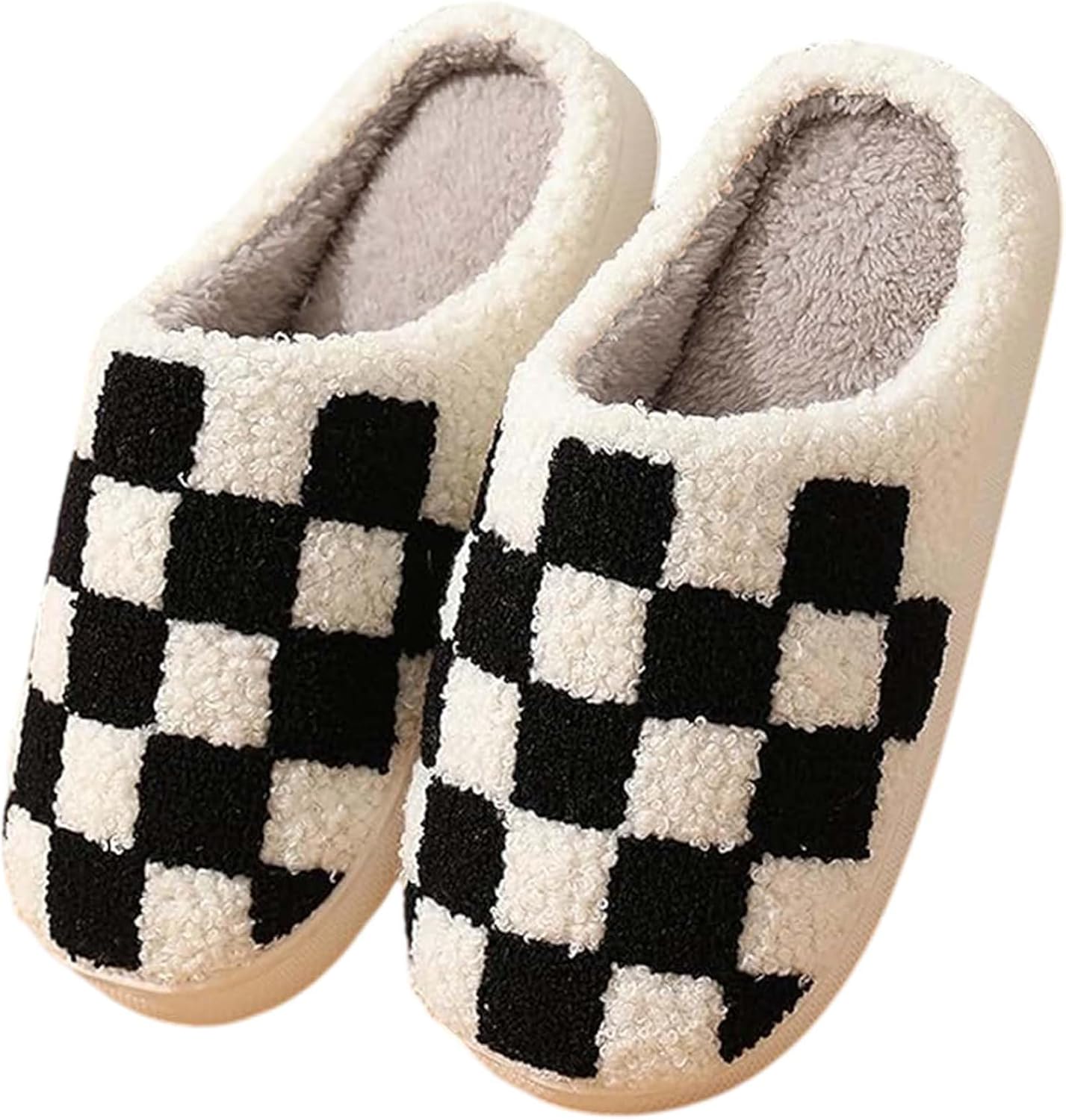 Забавные сланцы QBTZJ на Хэллоуин для женщин и мужчин, милые плюшевые теплые удобные легкие тапочки для пар, Checkered 1
Забавные сланцы QBTZJ на Хэллоуин для женщин и мужчин, милые плюшевые теплые удобные легкие тапочки для пар, Checkered 1