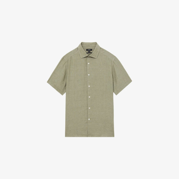 Рубашка льняная Reiss Holiday с коротким рукавом, зеленый
Рубашка льняная Reiss Holiday с коротким рукавом, зеленый