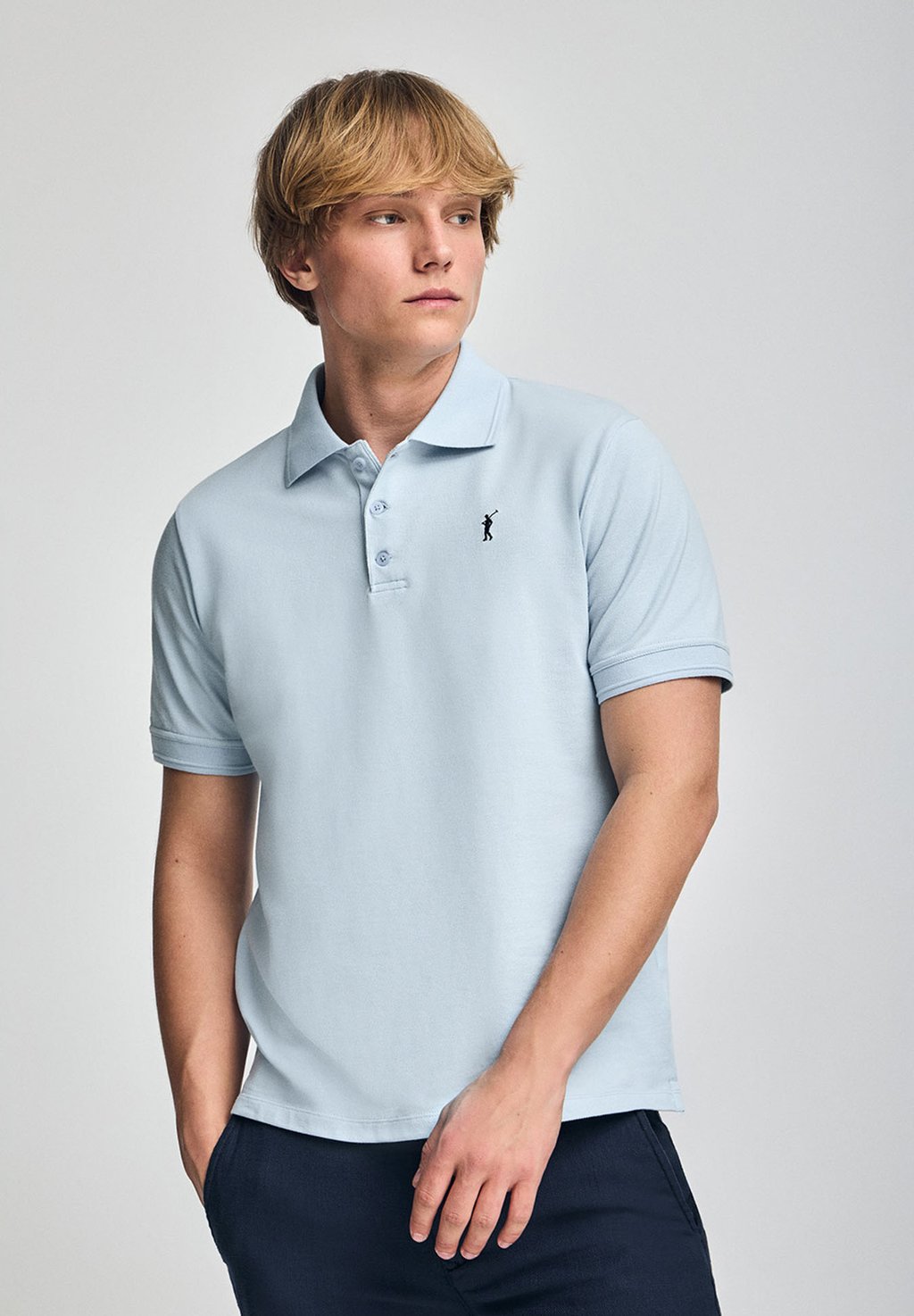 Рубашка поло REGULAR FIT THREE BUTTONS Polo Club, синий 
Рубашка поло REGULAR FIT THREE BUTTONS Polo Club, синий