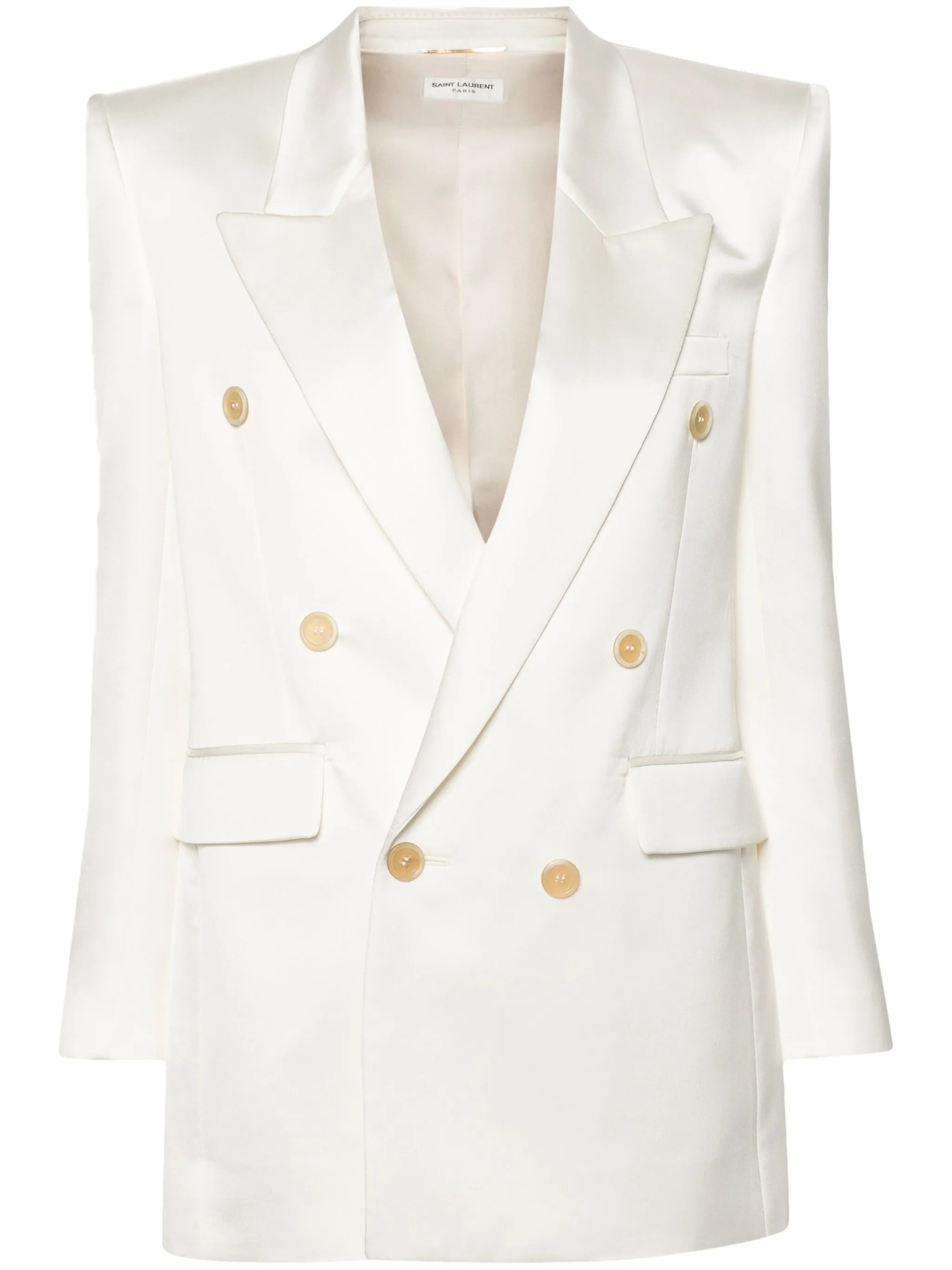 Двубортный блейзер Saint Laurent, белый
Двубортный блейзер Saint Laurent, белый