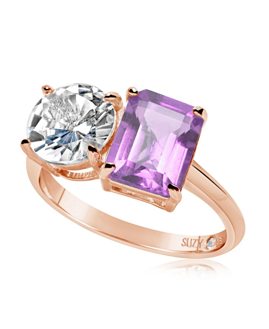 Кольцо Suzy Levian из стерлингового серебра с двумя камнями Toi et Moi Suzy Levian New York, Purple amethyst / rose gold
Кольцо Suzy Levian из стерлингового серебра с двумя камнями Toi et Moi Suzy Levian New York, Purple amethyst / rose gold