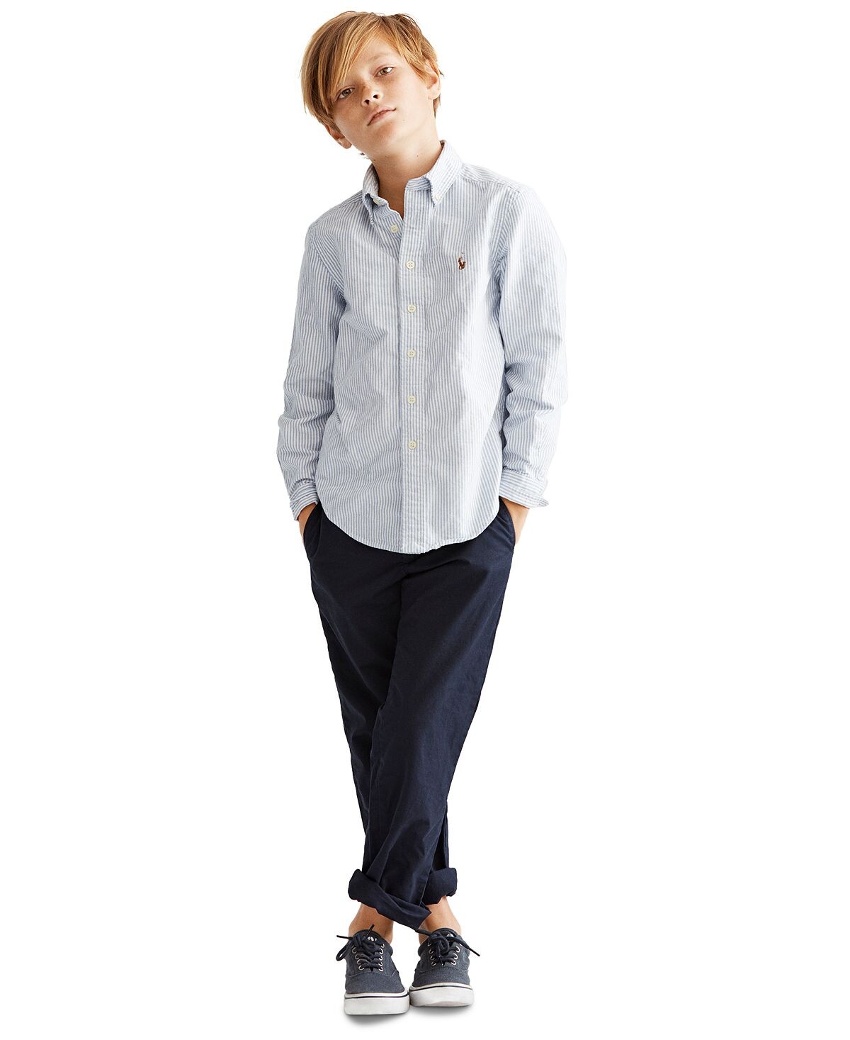 Хлопковая оксфордская рубашка с вышитым логотипом Big Boys Polo Ralph Lauren
Хлопковая оксфордская рубашка с вышитым логотипом Big Boys Polo Ralph Lauren