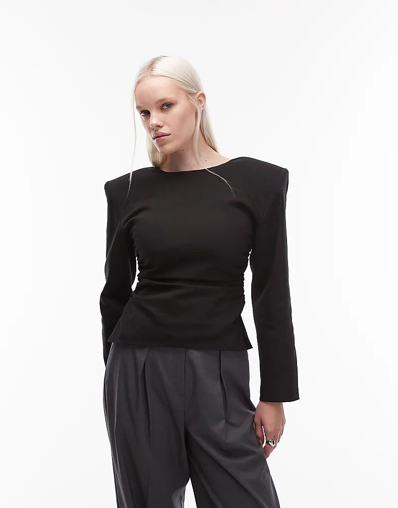 Топ ASOS DESIGN с подплечниками черного цвета
Топ ASOS DESIGN с подплечниками черного цвета