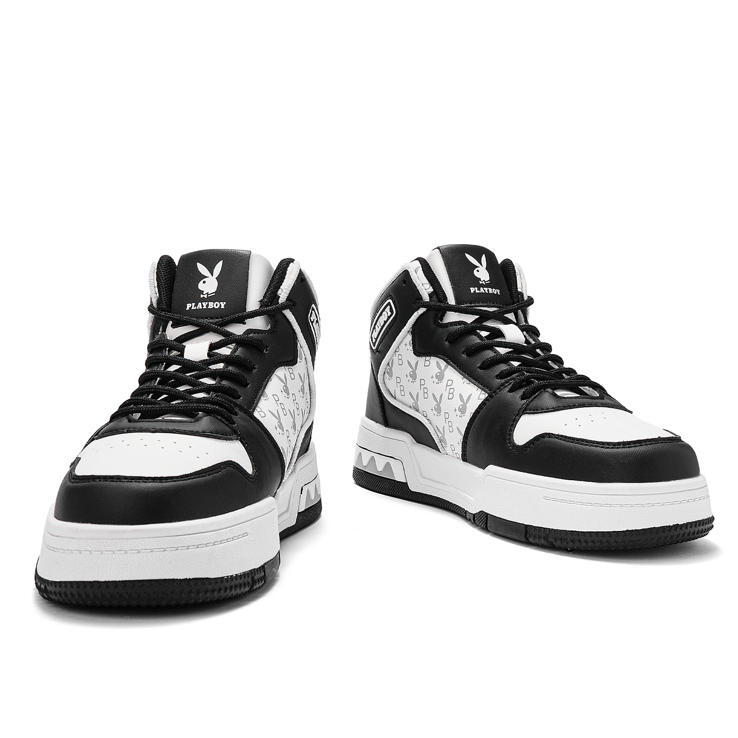 Playboy Высокие скейтерские кроссовки мужские черно-белые, цвет Black White
Playboy Высокие скейтерские кроссовки мужские черно-белые, цвет Black White