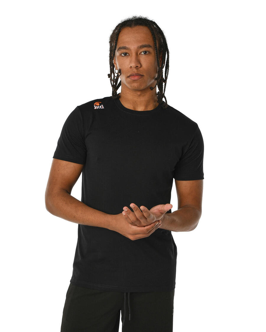 JAKED Черная хлопковая фитнес-футболка для мужчин и женщин
JAKED Черная хлопковая фитнес-футболка для мужчин и женщин