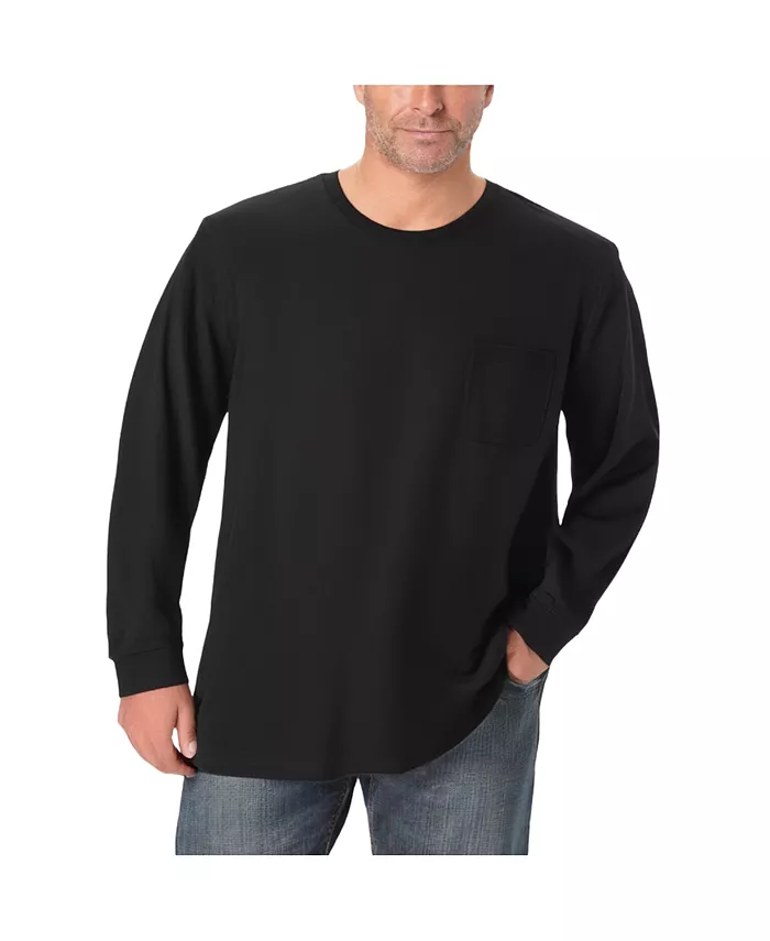 Большая и высокая мужская футболка с длинными рукавами, карманом и круглым вырезом, легкая, не садится после стирки, удлиненная KingSize, черный
Большая и высокая мужская футболка с длинными рукавами, карманом и круглым вырезом, легкая, не садится после стирки, удлиненная KingSize, черный