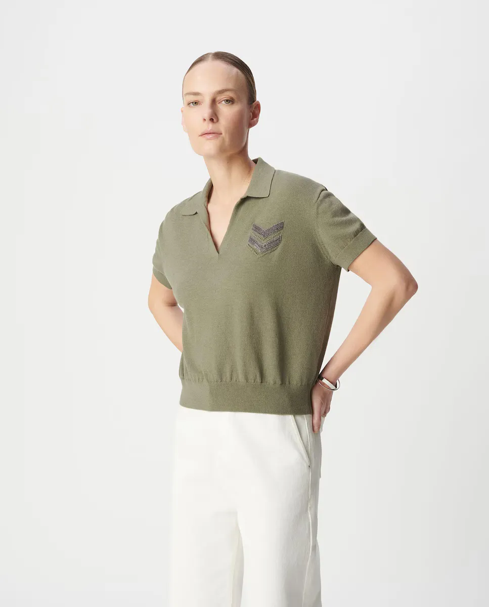 Женский свитер с короткими рукавами IKKS, зеленый
Женский свитер с короткими рукавами IKKS, зеленый