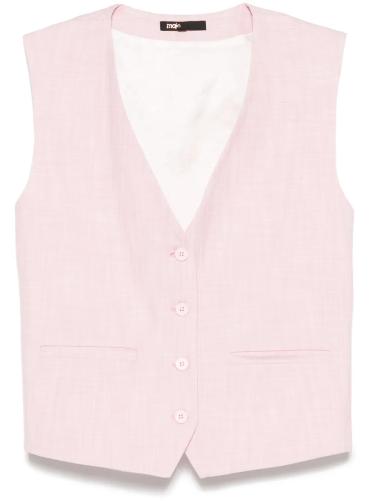 Maje однобортный жилет, розовый
Maje однобортный жилет, розовый