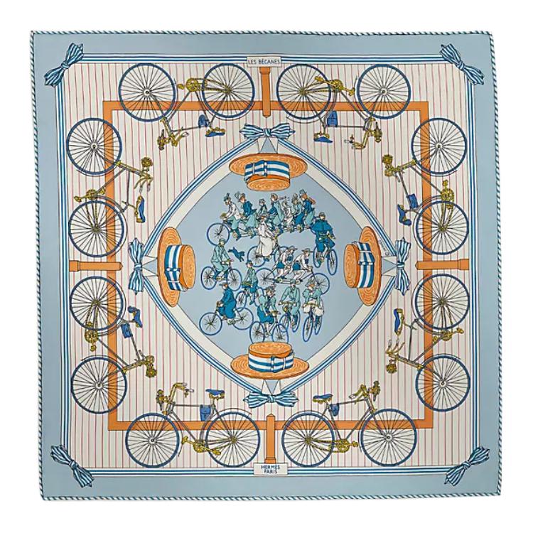 Шёлковый шарф Unisex Blue Claire/Beige Dore/White HERMES
Шёлковый шарф Unisex Blue Claire/Beige Dore/White HERMES