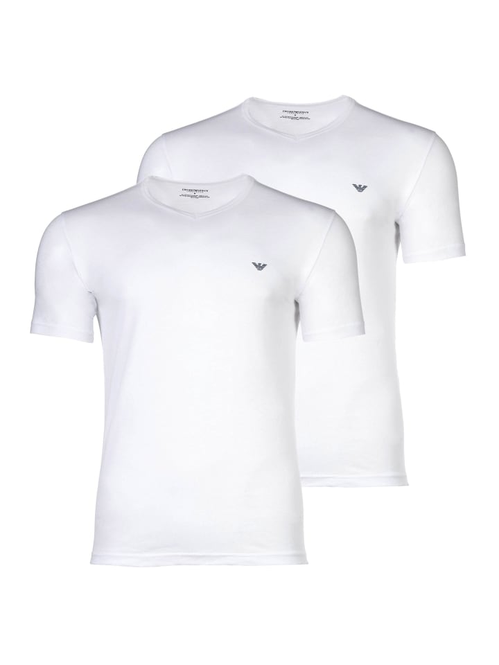 Emporio Armani Комплект из двух белых футболок
Emporio Armani Комплект из двух белых футболок
