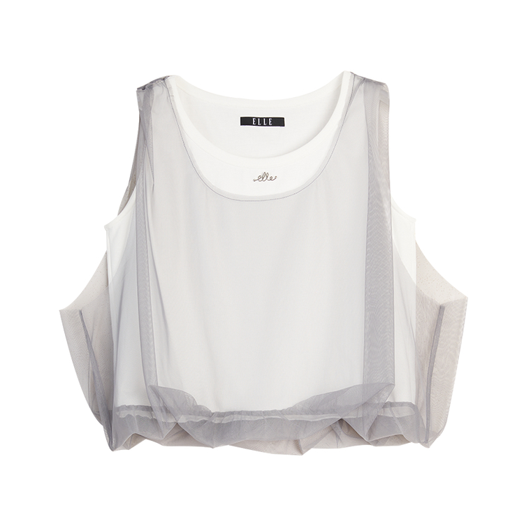 Топ-майка женская с круглым вырезом тонкая прямая посадка ELLE, светло-серый
Топ-майка женская с круглым вырезом тонкая прямая посадка ELLE, светло-серый
