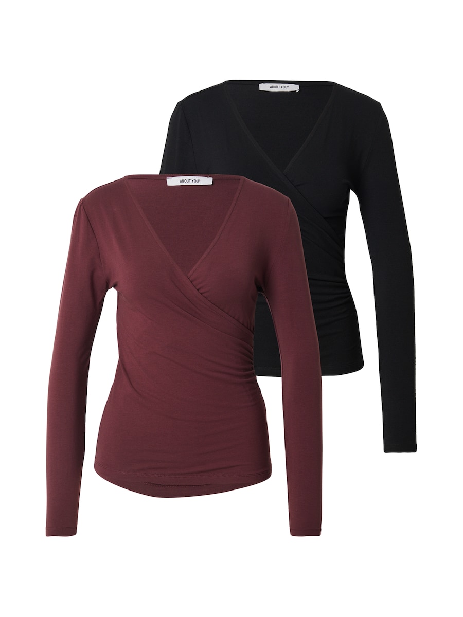Рубашка ABOUT YOU Natalie, бордовый/черный
Рубашка ABOUT YOU Natalie, бордовый/черный