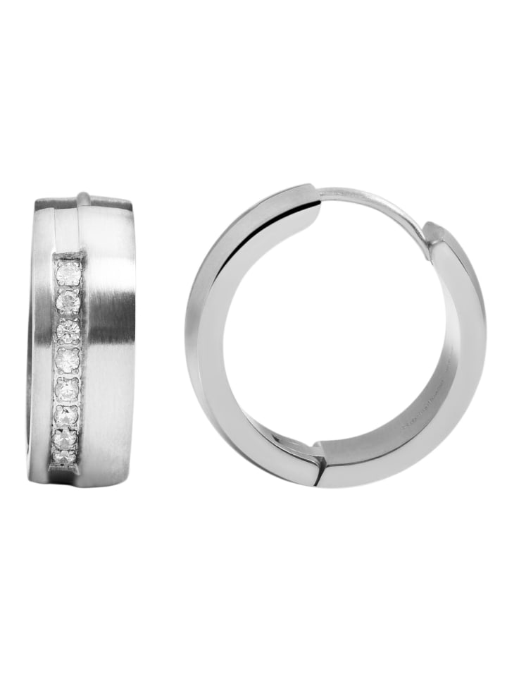 Adeliás Женские серьги - серьги-кольца на шарнирах из нержавеющей стали со стразами серебристого цвета
Adeliás Женские серьги - серьги-кольца на шарнирах из нержавеющей стали со стразами серебристого цвета