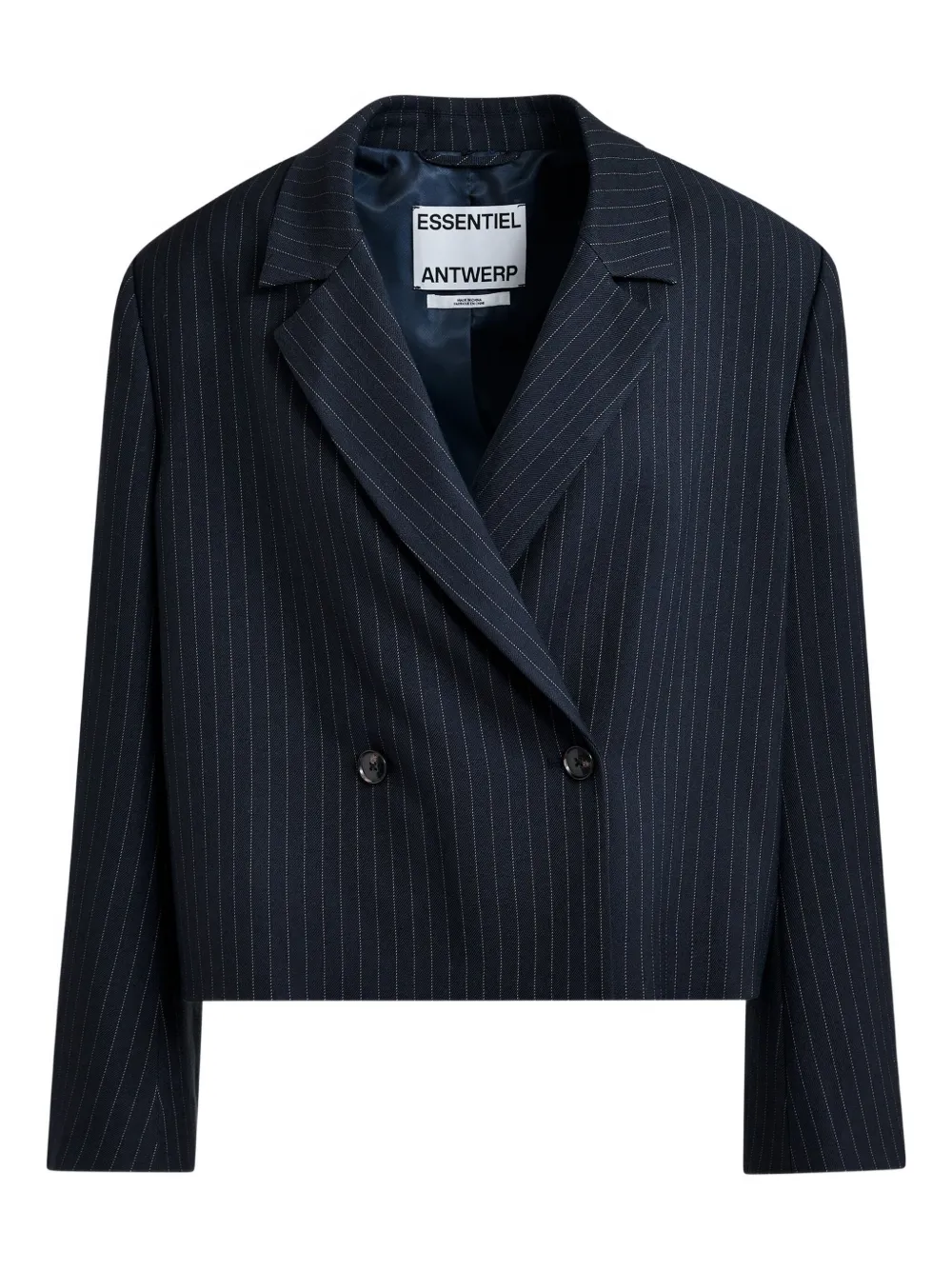 Двубортный пиджак в тонкую полоску Essentiel Antwerp, синий
Двубортный пиджак в тонкую полоску Essentiel Antwerp, синий