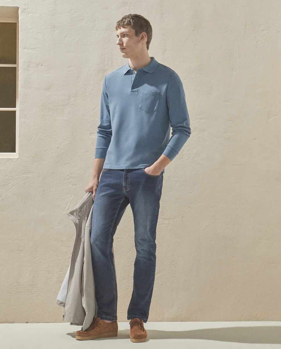 Мужская рубашка-поло с длинными рукавами из пике Dustin, синий
Мужская рубашка-поло с длинными рукавами из пике Dustin, синий