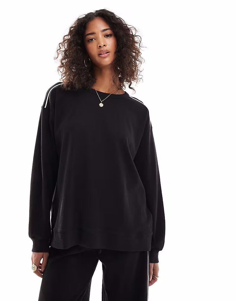 Пляжный топ с длинными рукавами из хлопка в рубчик черного цвета/отделка Cotton:On
Пляжный топ с длинными рукавами из хлопка в рубчик черного цвета/отделка Cotton:On