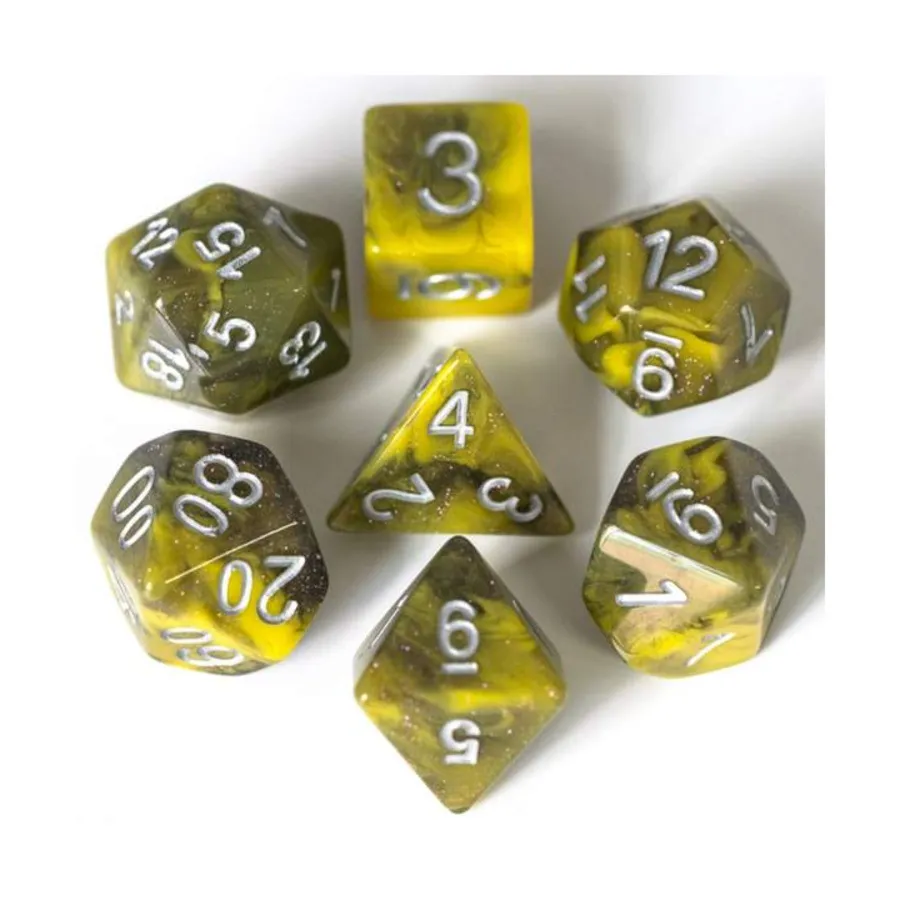 Набор Poly - Туманная ночь с серебром (7), Dice Sets - Resin/Acrylic - Red, Orange, Yellow, & Pink (Foam Brain Games)
Набор Poly - Туманная ночь с серебром (7), Dice Sets - Resin/Acrylic - Red, Orange, Yellow, & Pink (Foam Brain Games)