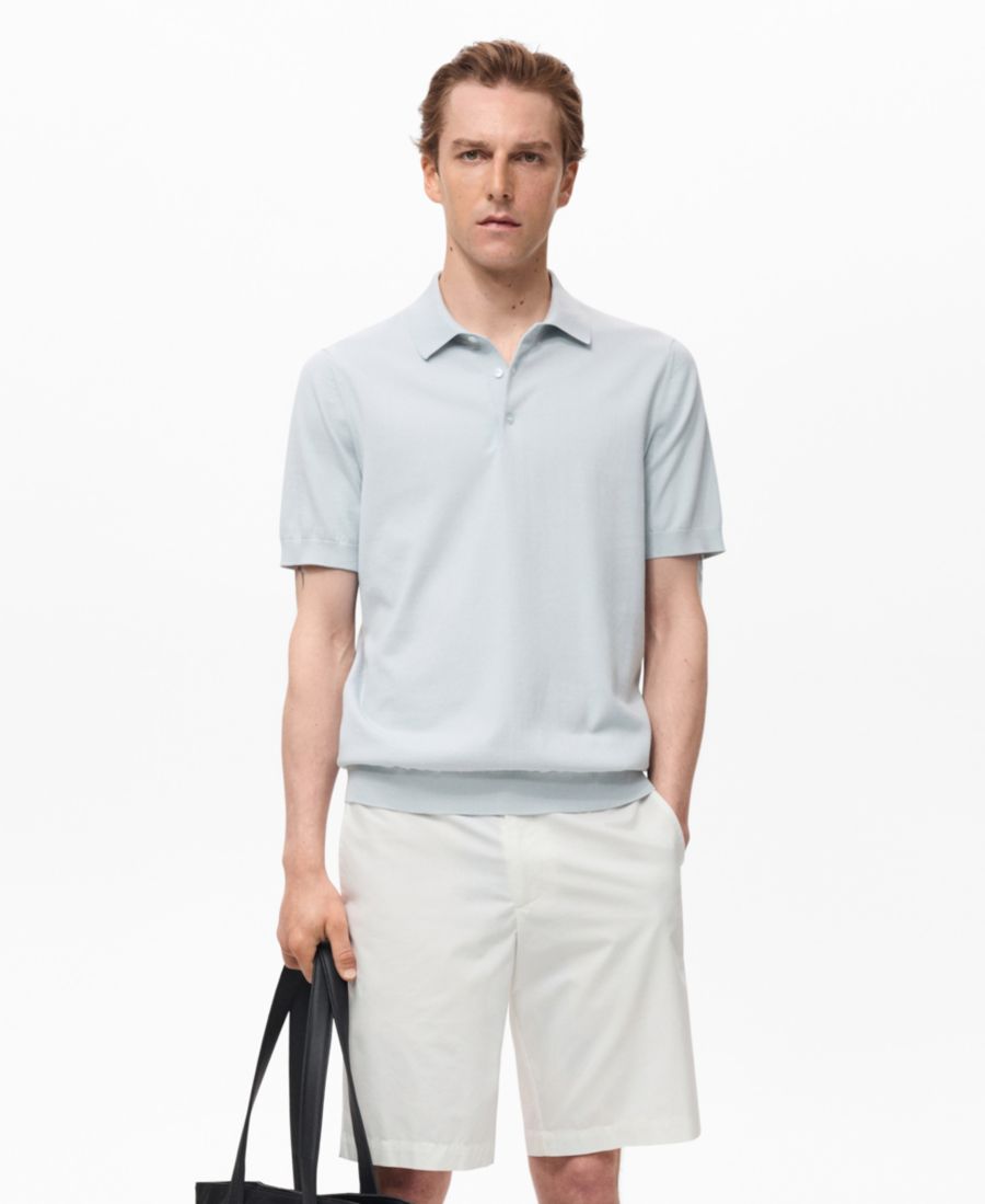 Мужская хлопковая поло-рубашка тонкой вязки MANGO, Sky Blue, Синий, Мужская хлопковая поло-рубашка тонкой вязки MANGO, Sky Blue
Мужская хлопковая поло-рубашка тонкой вязки MANGO, Sky Blue, Синий, Мужская хлопковая поло-рубашка тонкой вязки MANGO, Sky Blue