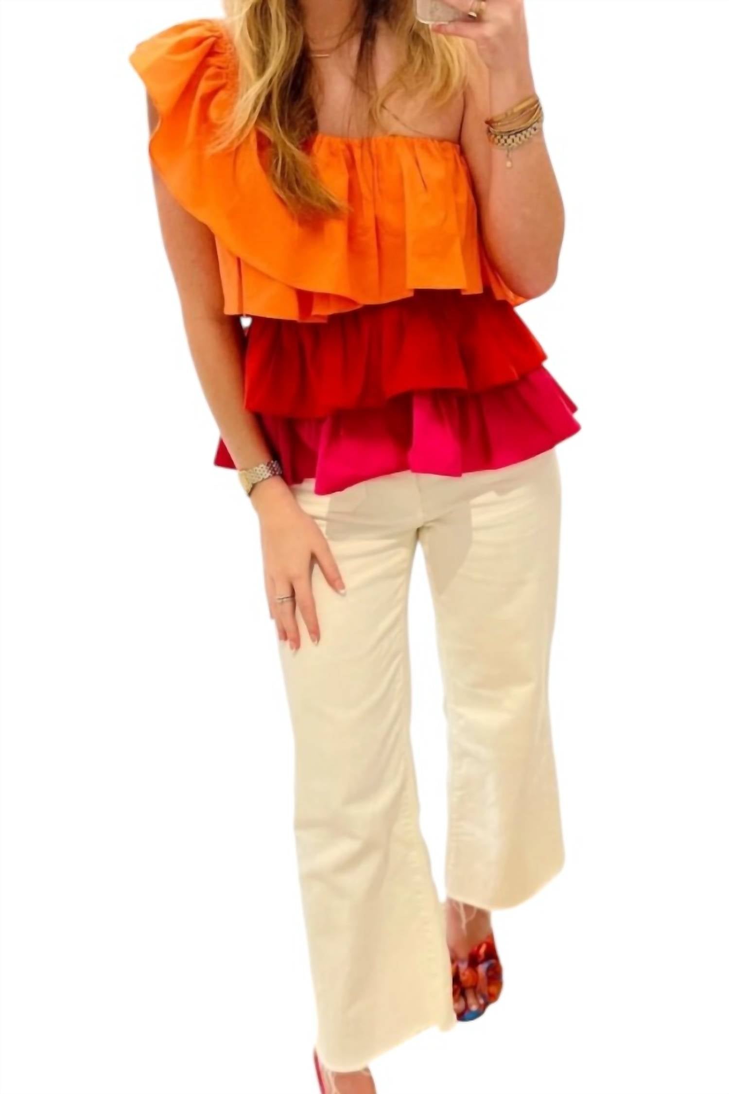 Sierra Топ с цветными блоками в оранжевом SUGARLIPS
Sierra Топ с цветными блоками в оранжевом SUGARLIPS