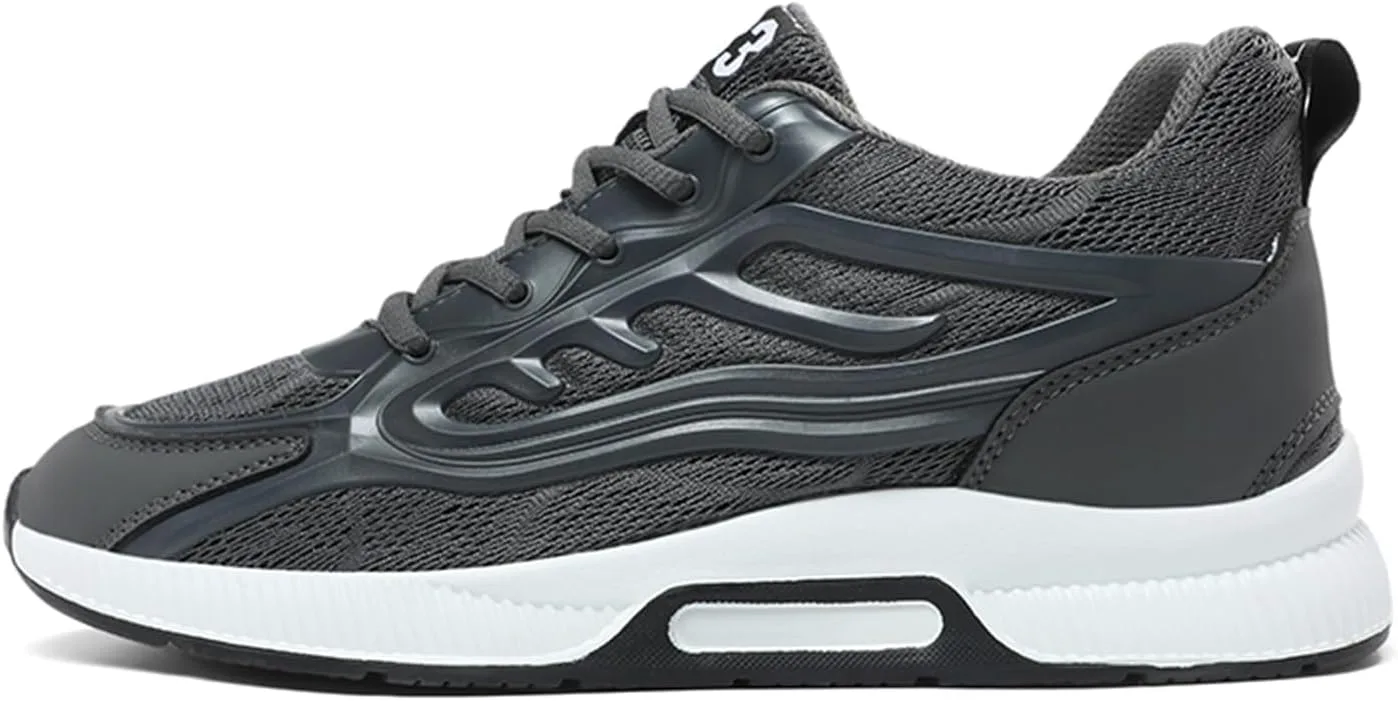 Мужские невидимые кроссовки-лифтеры FLIOZY - скрытая подошва 6 см, шнуровка, стильные спортивные туфли для визуального увеличения роста, легкие и дышащие, серый
Мужские невидимые кроссовки-лифтеры FLIOZY - скрытая подошва 6 см, шнуровка, стильные спортивные туфли для визуального увеличения роста, легкие и дышащие, серый