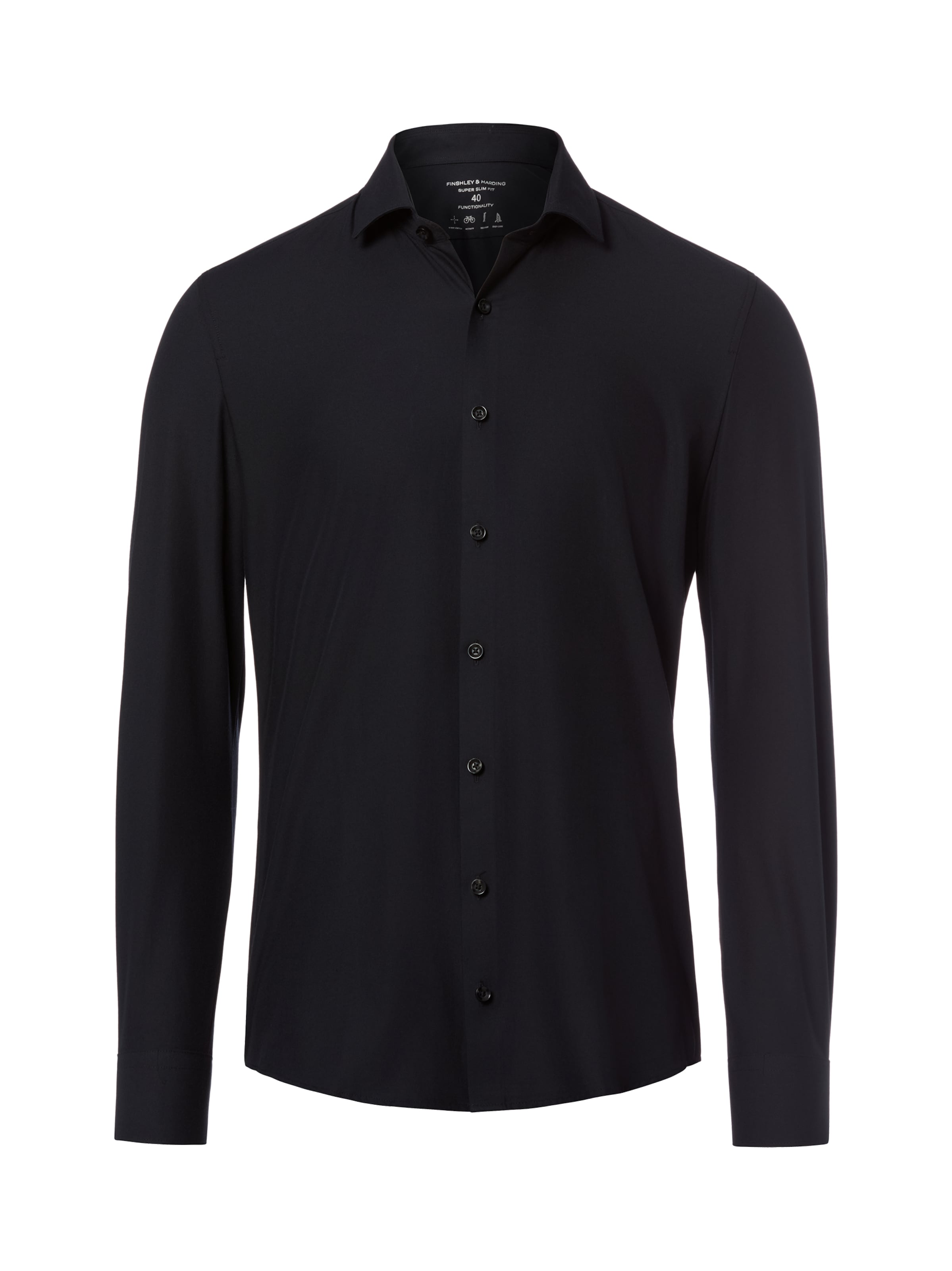 Finshley & Harding Рубашка для бизнеса Super Slim Fit в черном цвете
Finshley & Harding Рубашка для бизнеса Super Slim Fit в черном цвете
