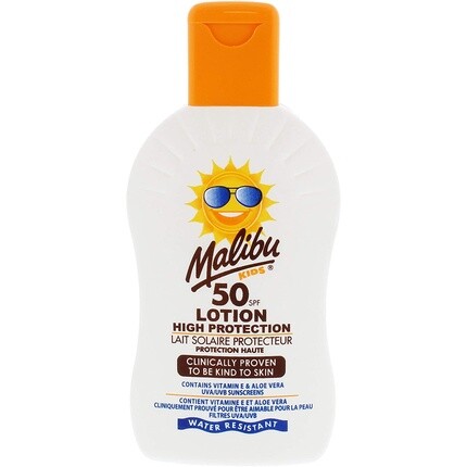 Детский водостойкий солнцезащитный лосьон с высокой степенью защиты Spf 50, 200 мл, Malibu
Детский водостойкий солнцезащитный лосьон с высокой степенью защиты Spf 50, 200 мл, Malibu