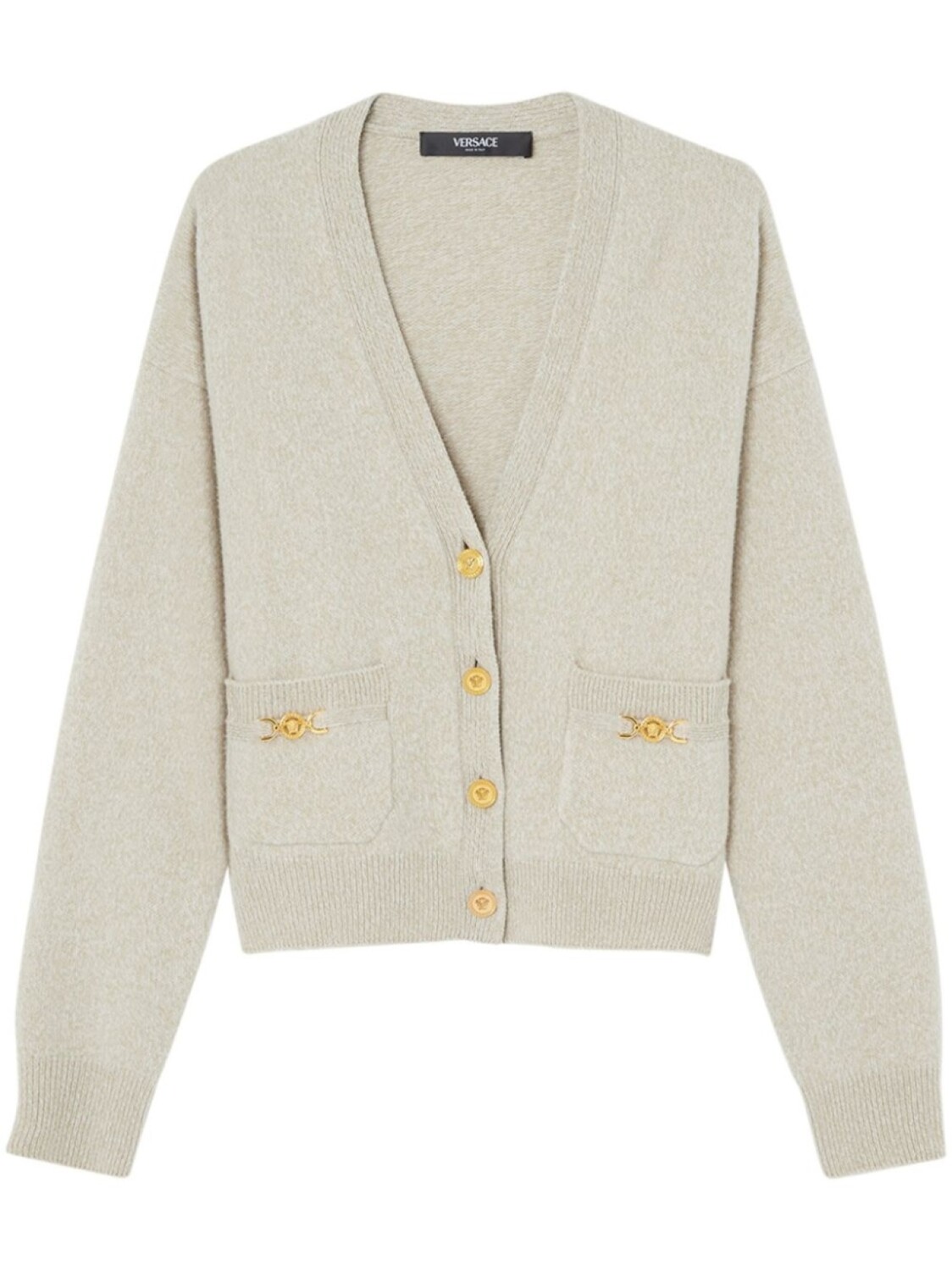 Versace кардиган с декором Medusa, нейтральный
Versace кардиган с декором Medusa, нейтральный