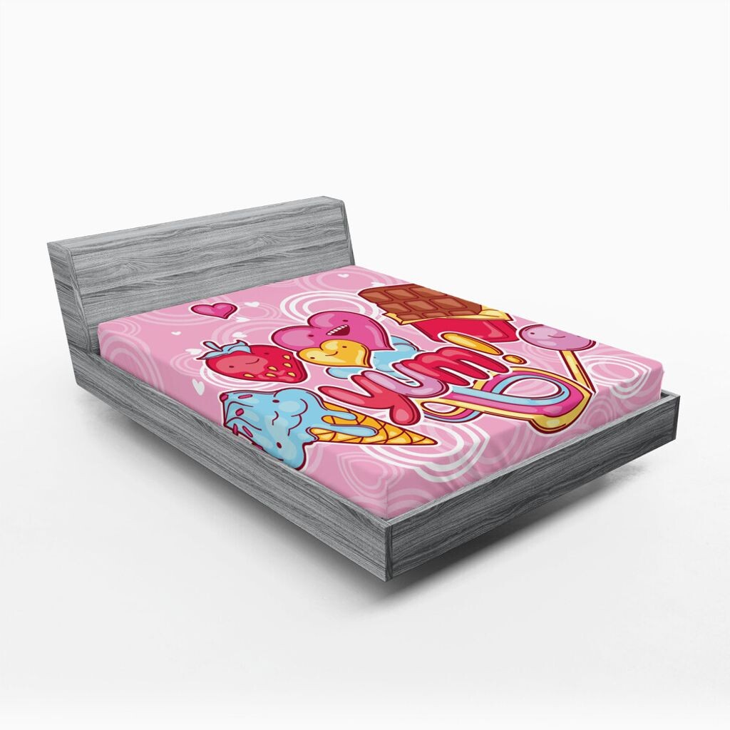 Простыня ABAKUHAUS Yum на подкладке, надпись Yum с изображением Happy Hearts Ice Cream Strawberry and Chocolate Bar, 90 x 200 см, бледно-розовый и разноцветный
Простыня ABAKUHAUS Yum на подкладке, надпись Yum с изображением Happy Hearts Ice Cream Strawberry and Chocolate Bar, 90 x 200 см, бледно-розовый и разноцветный