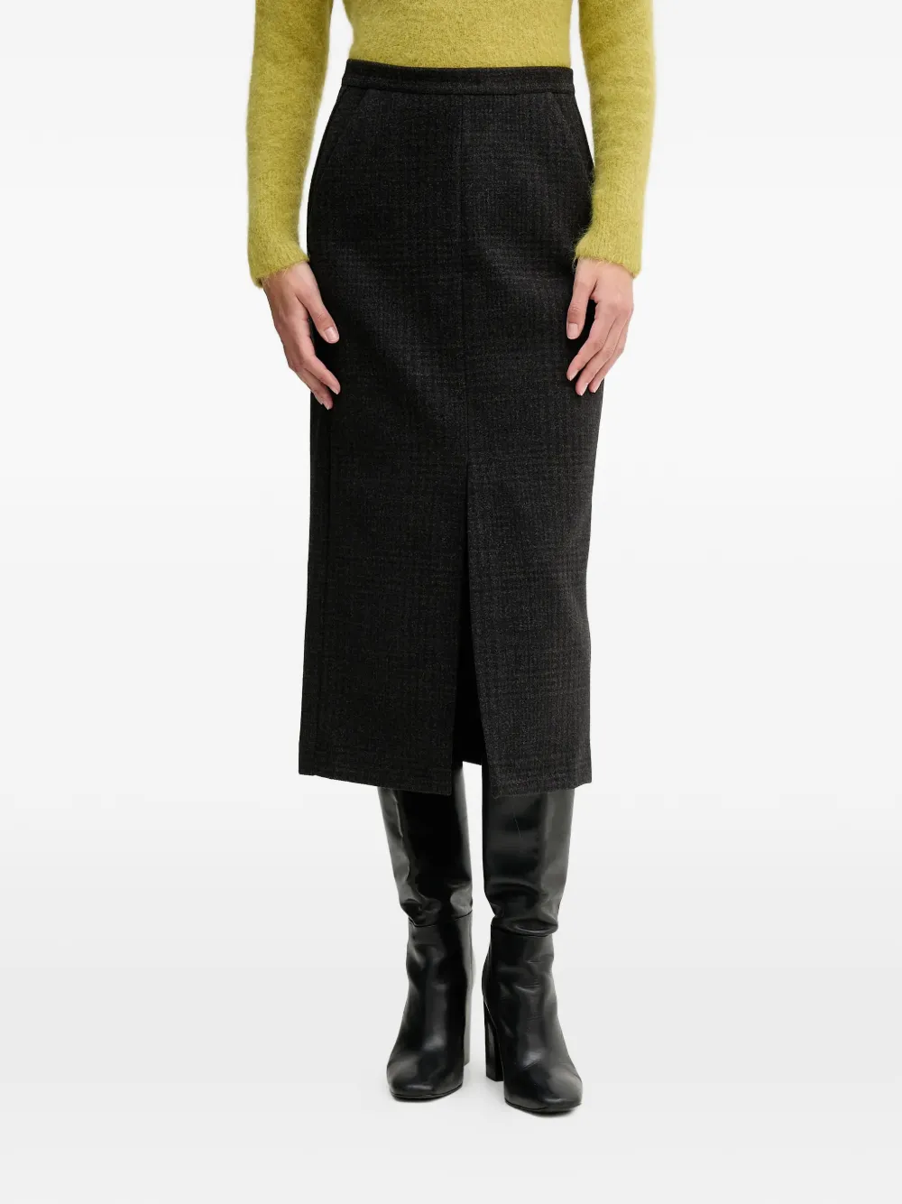 Миди-юбка с разрезом спереди Sandro Ferrone, зеленый
Миди-юбка с разрезом спереди Sandro Ferrone, зеленый