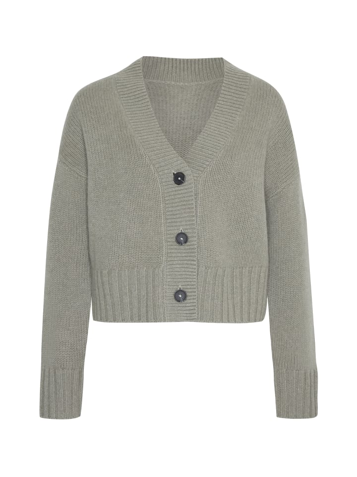 Короткий кардиган из смеси кашемира и шерсти цвета оливковый меланж Style Republic
Короткий кардиган из смеси кашемира и шерсти цвета оливковый меланж Style Republic