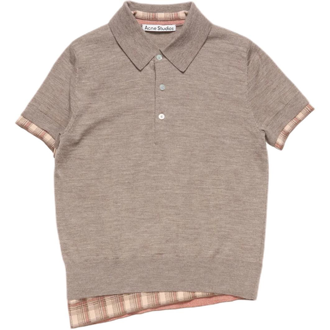 Acne Studios Свитер женский светло-коричневый с воротником-поло, умеренная посадка
Acne Studios Свитер женский светло-коричневый с воротником-поло, умеренная посадка