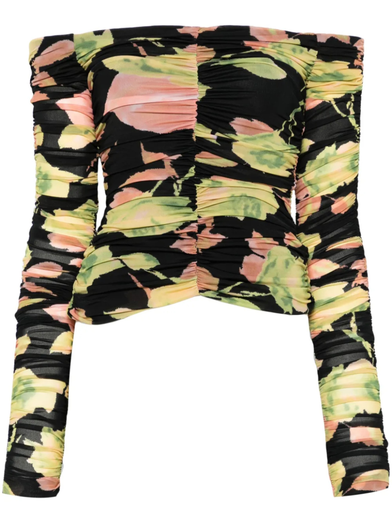 Blumarine топ со сборками и цветочным принтом, черный
Blumarine топ со сборками и цветочным принтом, черный