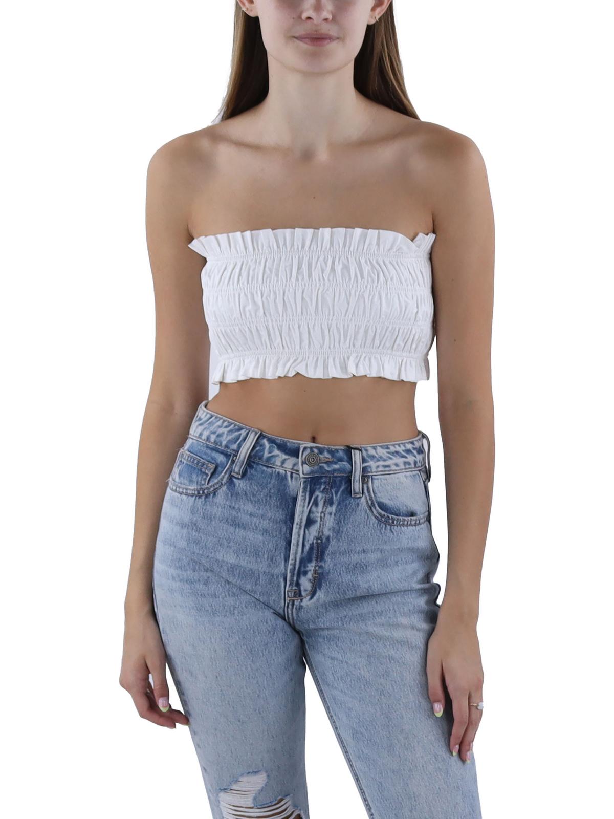 Женский топ без бретелек со сборками и эластичным лифом KOURT, белый
Женский топ без бретелек со сборками и эластичным лифом KOURT, белый