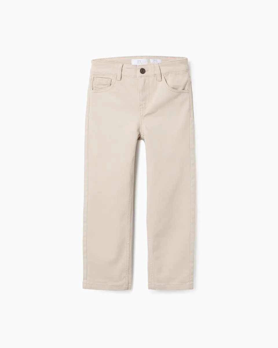 Детские брюки из саржи облегающего кроя Zippy, бежевый
Детские брюки из саржи облегающего кроя Zippy, бежевый