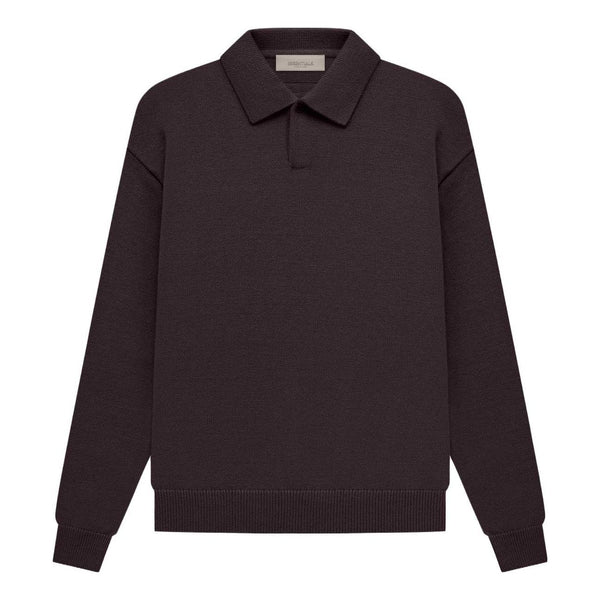Рубашка ss23 knit long sleeve polo shirt 'plum' Fear Of God Essentials, фиолетовый 
Рубашка ss23 knit long sleeve polo shirt 'plum' Fear Of God Essentials, фиолетовый