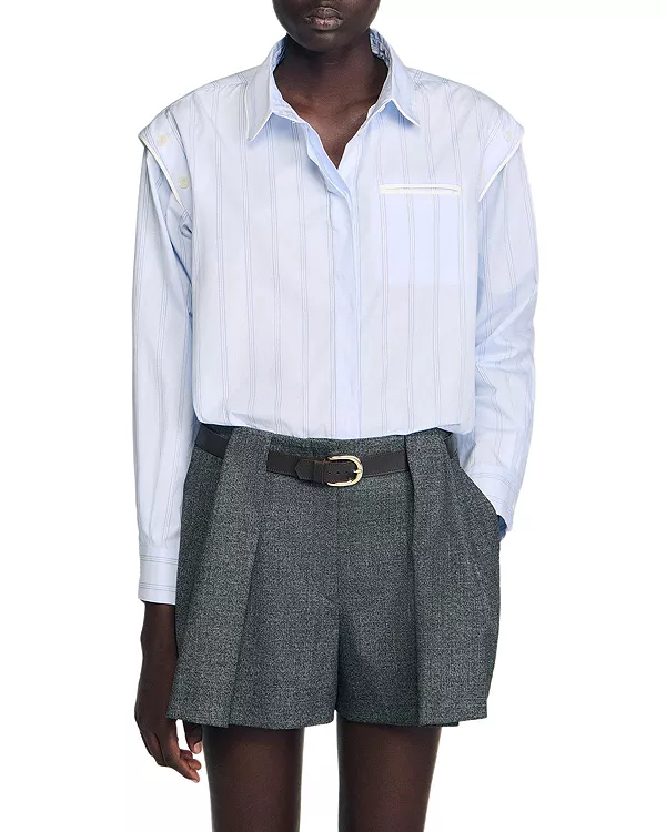 Полосатая рубашка Sandro, синий
Полосатая рубашка Sandro, синий