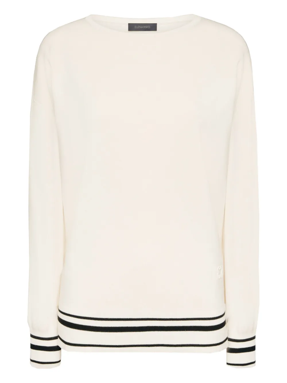 Кофта в полоску с вырезом лодочка ELENA MIRO`, белый
Кофта в полоску с вырезом лодочка ELENA MIRO`, белый