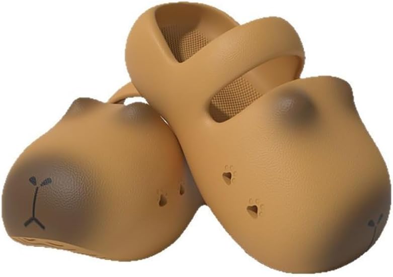 Милые тапочки-сандалии с изображением капибары, нескользящие, с отверстиями, для дома, лета, для мужчин и женщин Generic, коричневый
Милые тапочки-сандалии с изображением капибары, нескользящие, с отверстиями, для дома, лета, для мужчин и женщин Generic, коричневый