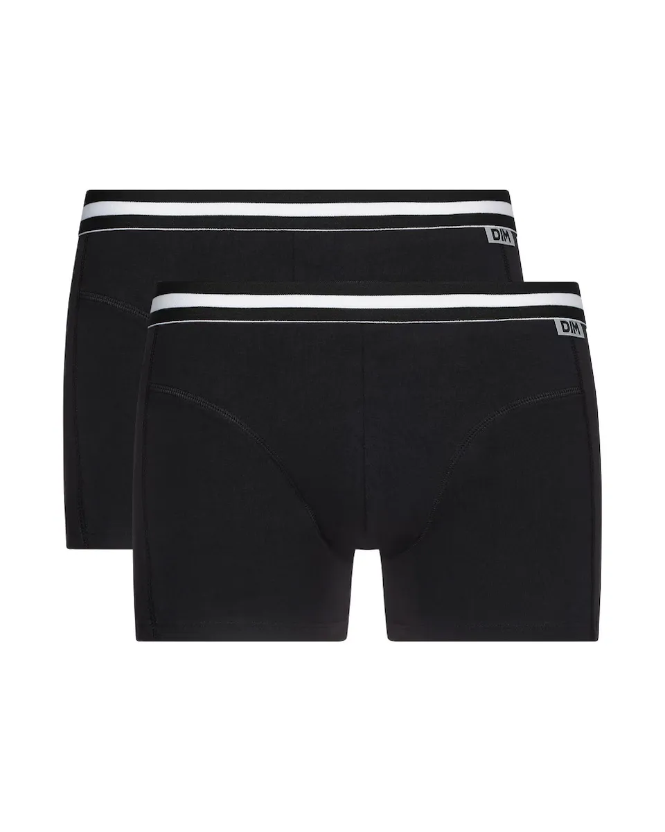 Упаковка из 2 мужских трикотажных трусов-боксеров с рисунком на поясе Dim, черный 
Упаковка из 2 мужских трикотажных трусов-боксеров с рисунком на поясе Dim, черный