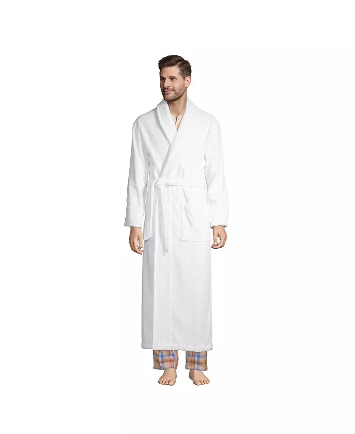 Мужской длинный халат из турецкого махрового полотна Lands' End, белый
Мужской длинный халат из турецкого махрового полотна Lands' End, белый