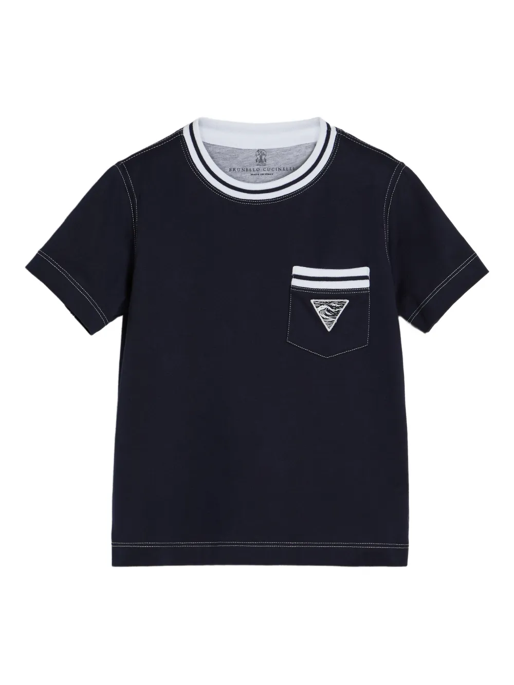Футболка с вышивкой Brunello Cucinelli Kids, синий
Футболка с вышивкой Brunello Cucinelli Kids, синий