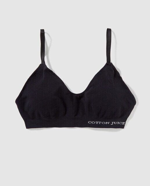 Съемный бесшовный поролоновый бюстгальтер для девочек Cotton Juice, черный
Съемный бесшовный поролоновый бюстгальтер для девочек Cotton Juice, черный