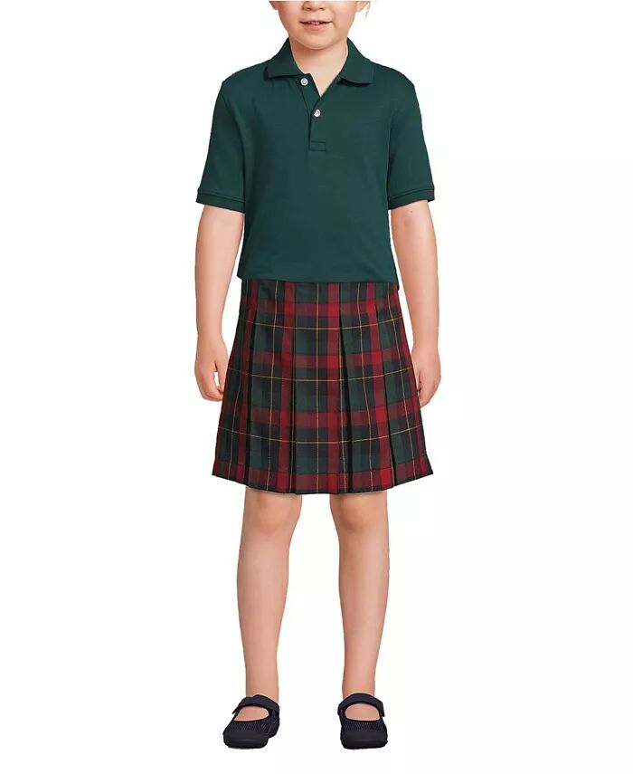 Футболка-поло с коротким рукавом для мальчиков из интерлока Lands' End, зеленый 
Футболка-поло с коротким рукавом для мальчиков из интерлока Lands' End, зеленый