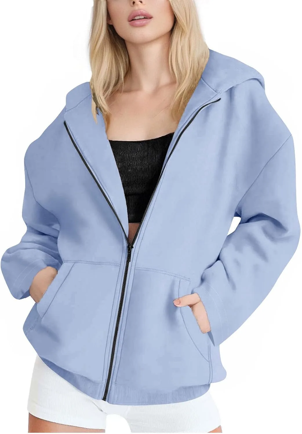 Оверсайз худи для женщин на молнии, легкое, с длинным рукавом Sblioda
Оверсайз худи для женщин на молнии, легкое, с длинным рукавом Sblioda