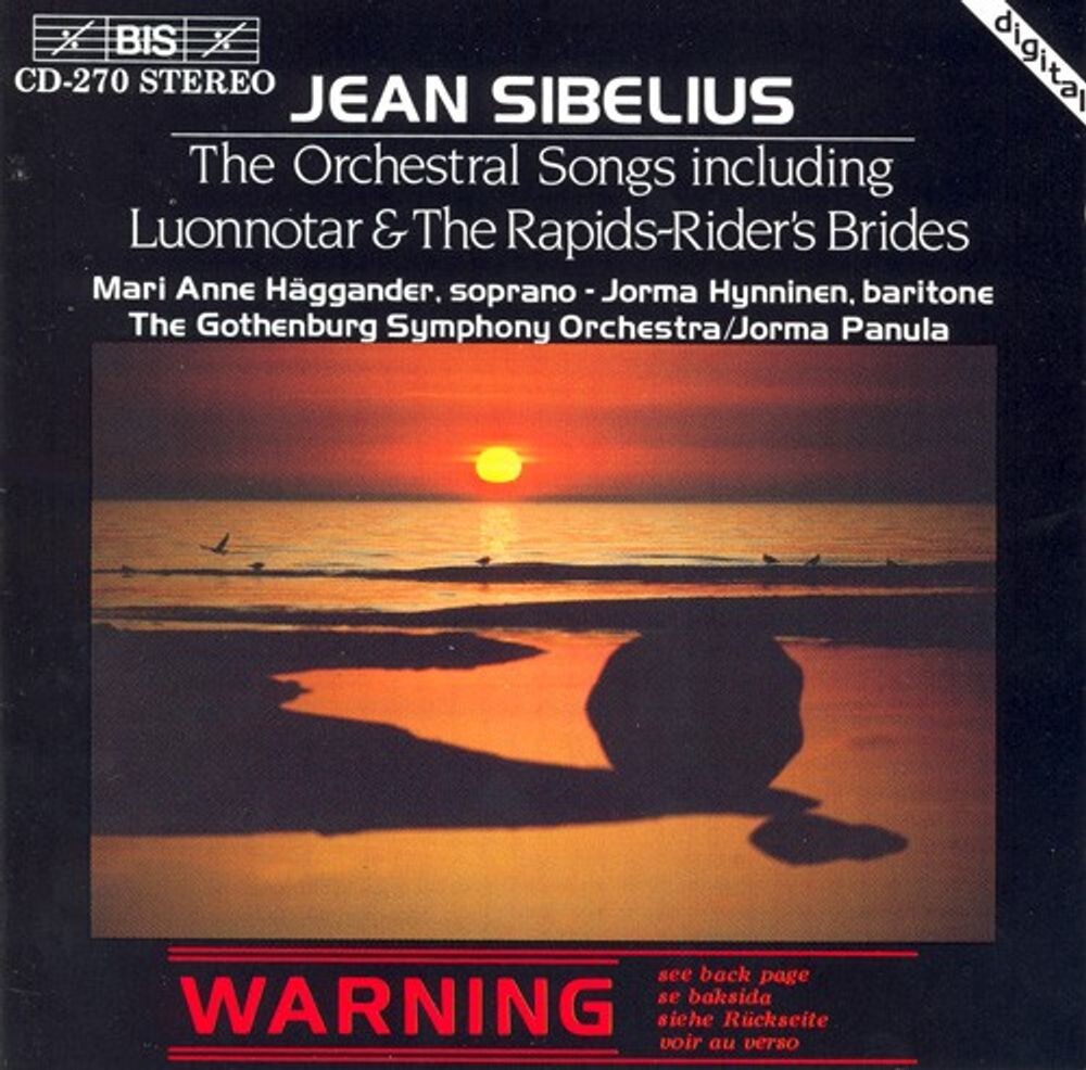 Диск CD Sibelius: The Orchestral Songs - Jean Sibelius, Mari Anne Häggander, Jorma Hynninen, Gothenburg Symphony Orchestra, Jorma Panula
Диск CD Sibelius: The Orchestral Songs - Jean Sibelius, Mari Anne Häggander, Jorma Hynninen, Gothenburg Symphony Orchestra, Jorma Panula
