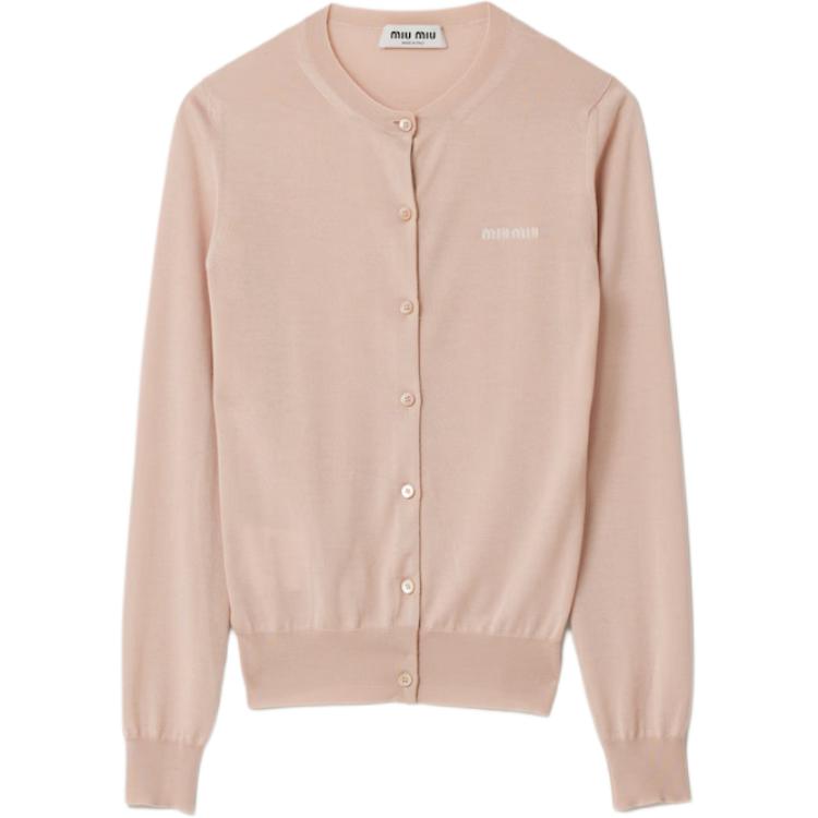Кардиган с интарсией логотипа MIU MIU, снежный
Кардиган с интарсией логотипа MIU MIU, снежный