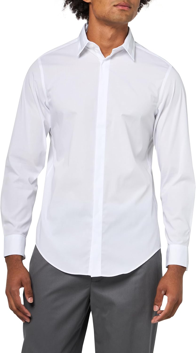 Мужская рубашка Calvin Klein, не требующая глажки, облегающая, деловая, White
Мужская рубашка Calvin Klein, не требующая глажки, облегающая, деловая, White